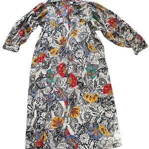 Vintage Retro Ruth Norman caftan lounge dress robe (M)